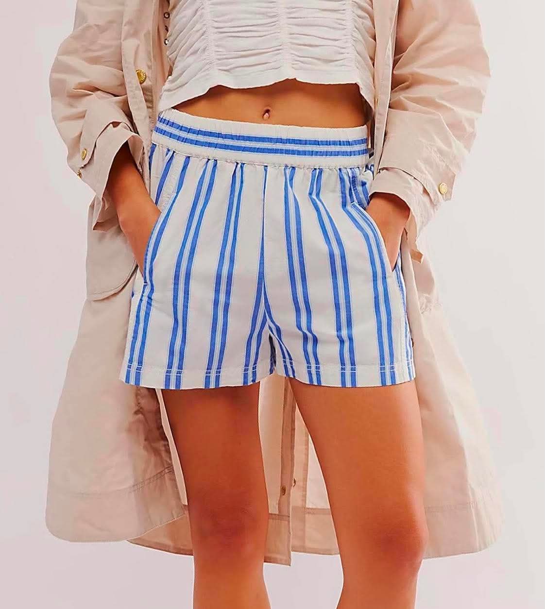 Coastal Breeze Striped Boxer Shorts