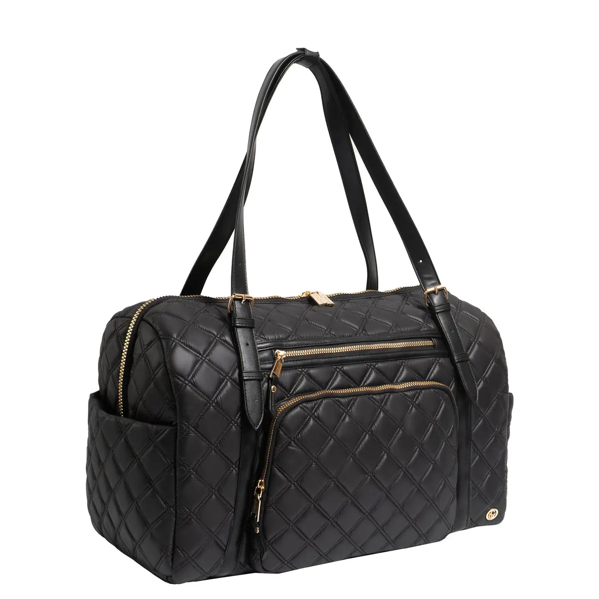 Diamond Quilted Weekender Duffle Bag