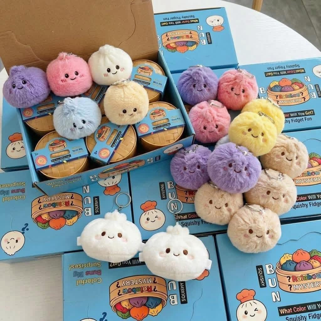 Plush Dumpling Keychains
