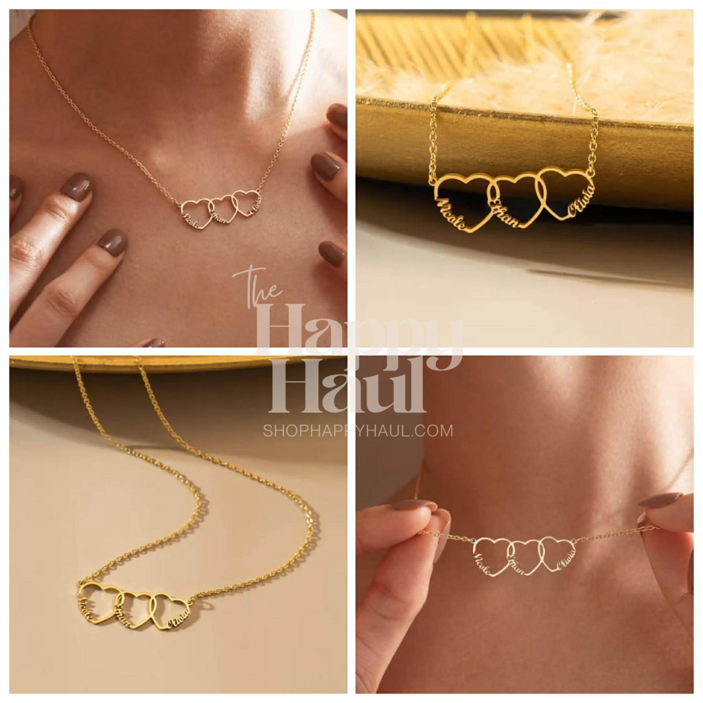 Linked Hearts Custom Necklaces