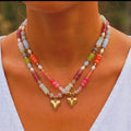 Trendy Heart Beaded Necklace