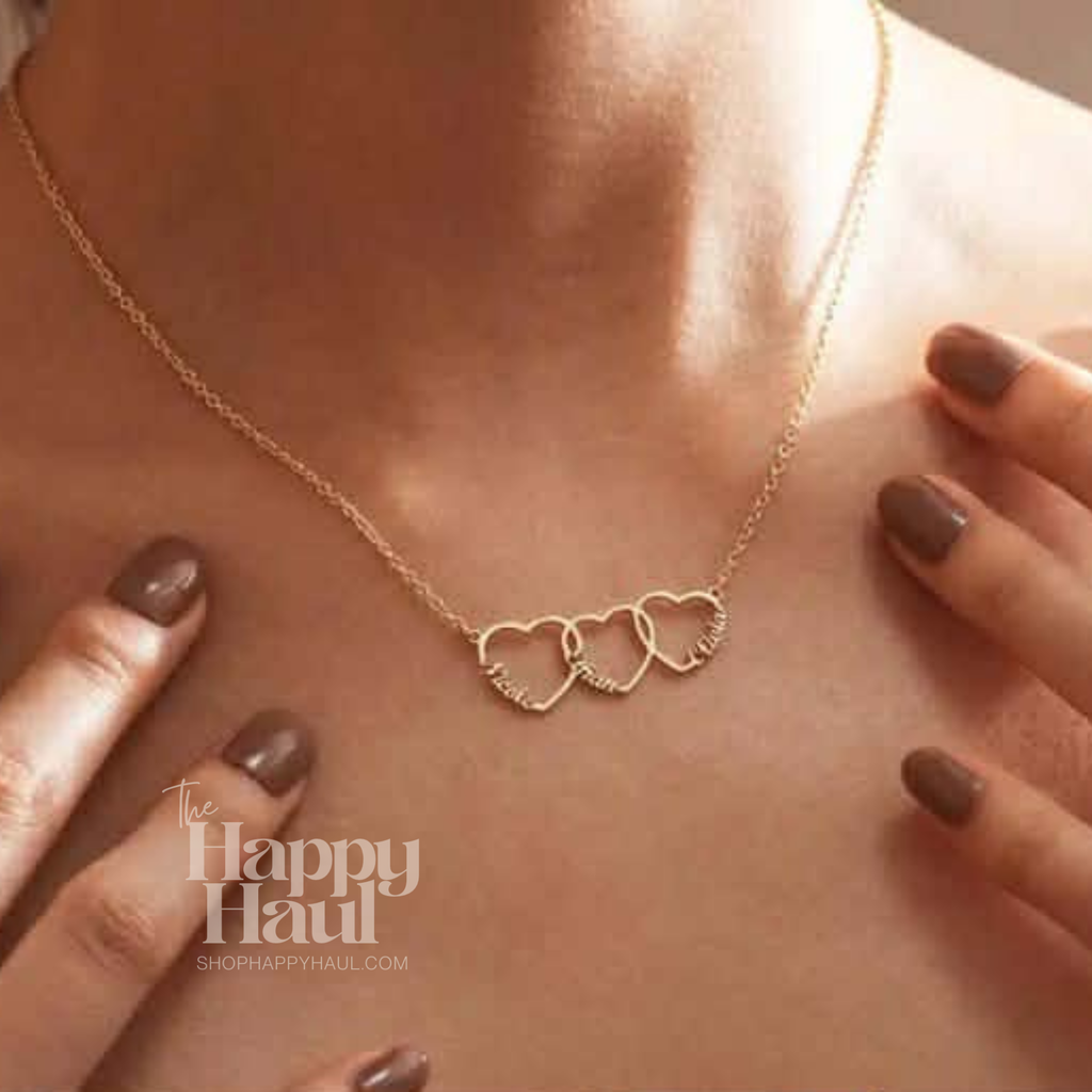 Linked Hearts Custom Necklaces