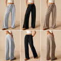 Ribbed Drawstring Wide Leg Lounge Pants
