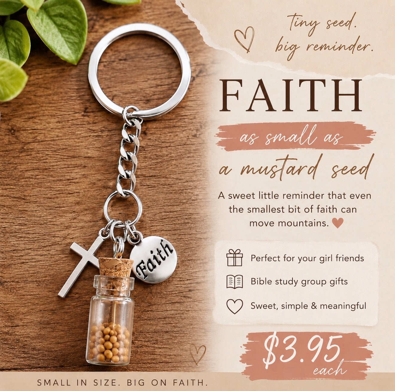 Mustard Seed Keychains