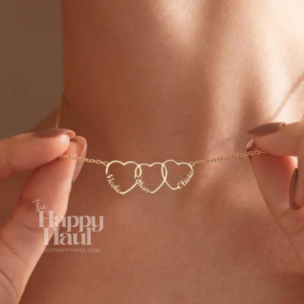 Linked Hearts Custom Necklaces