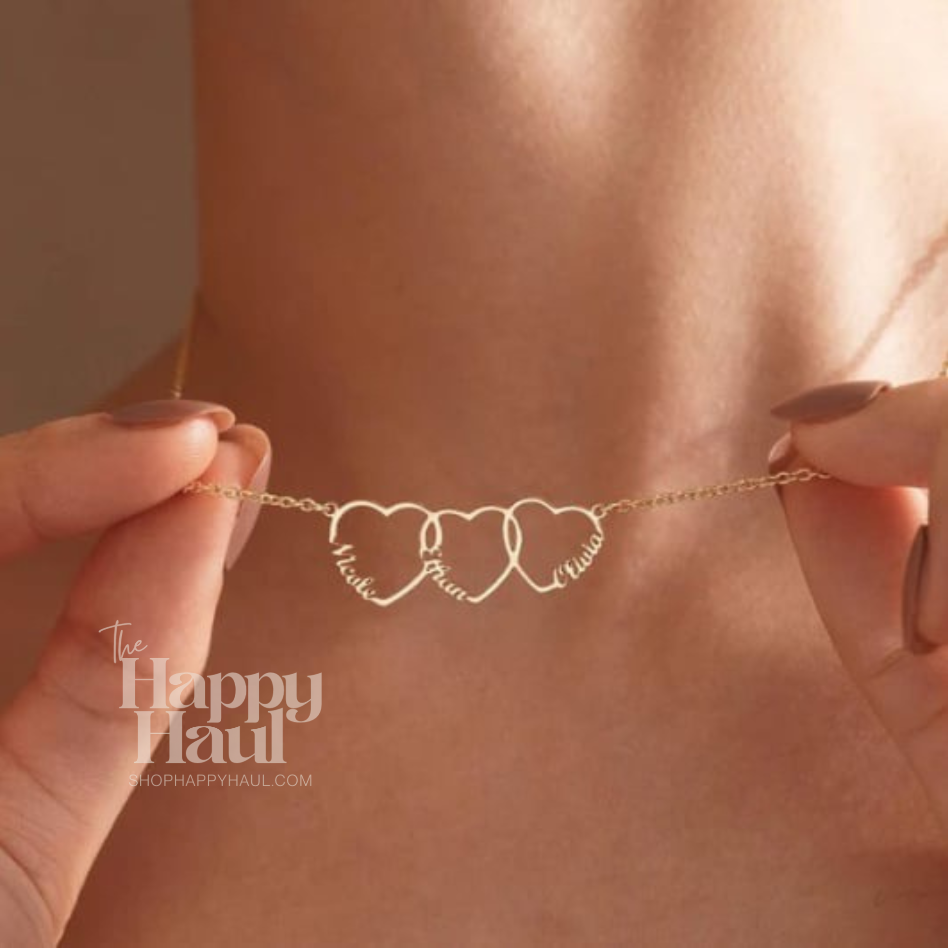 Linked Hearts Custom Necklaces