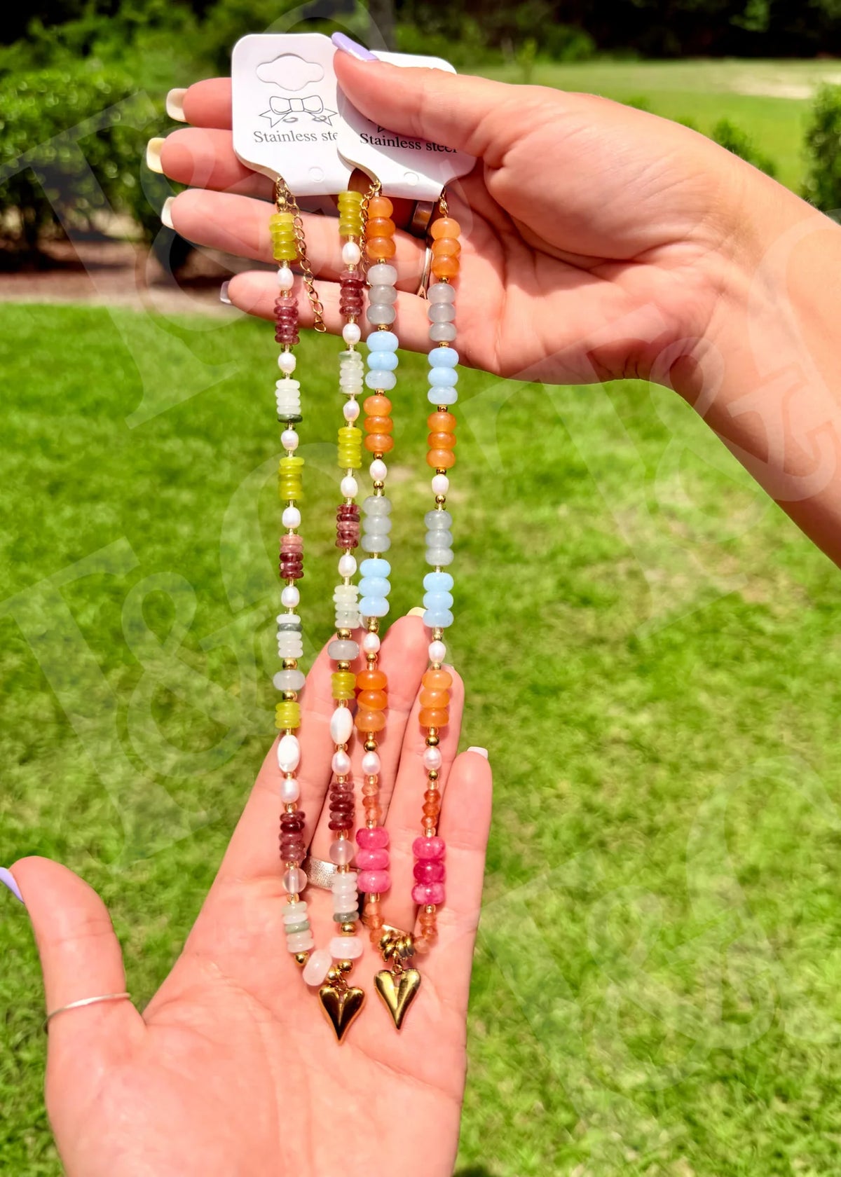 Trendy Heart Beaded Necklace
