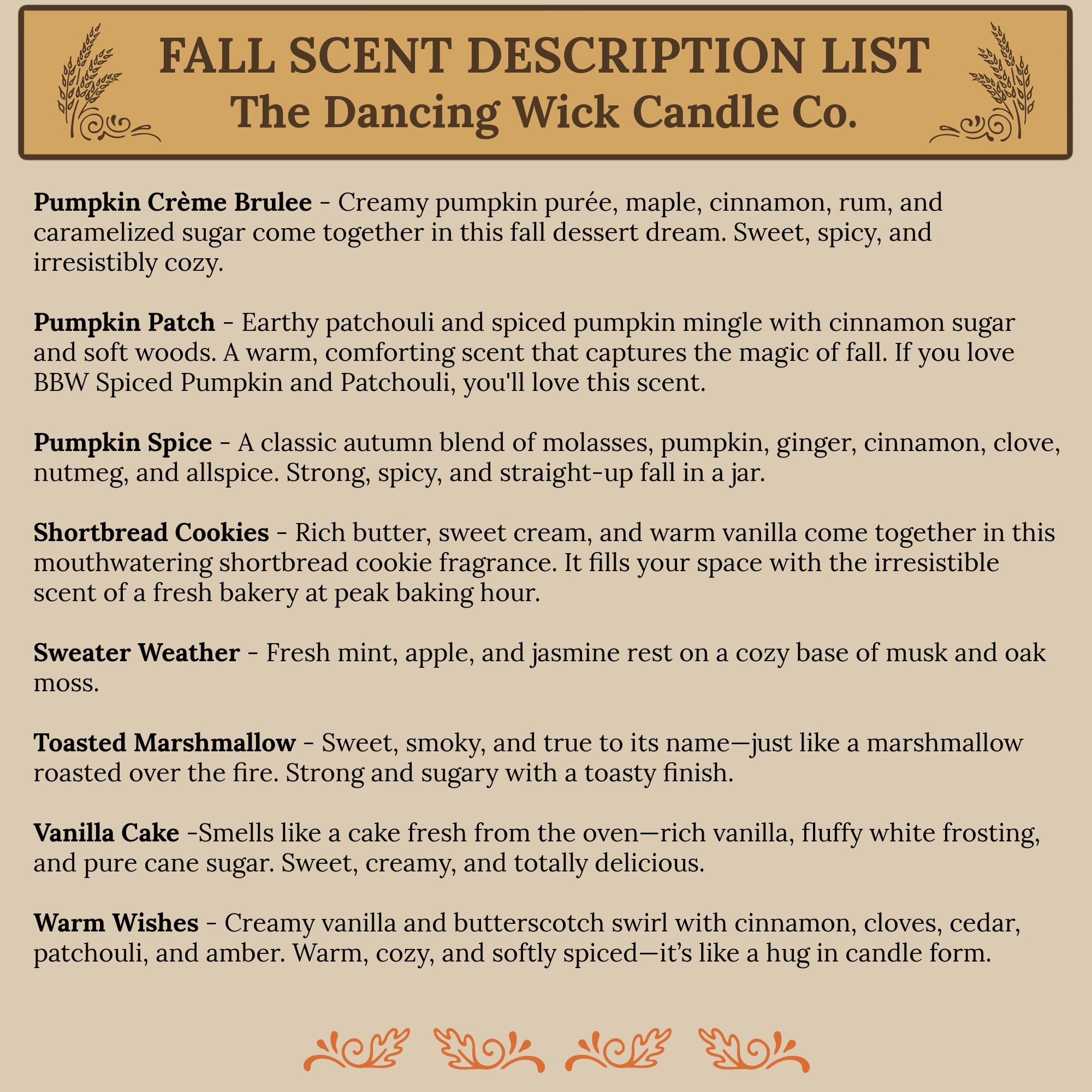 Fall Amber Candles