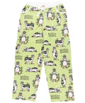 Moody In The Morning Cow Women's Regular Fit Green PJ Pant