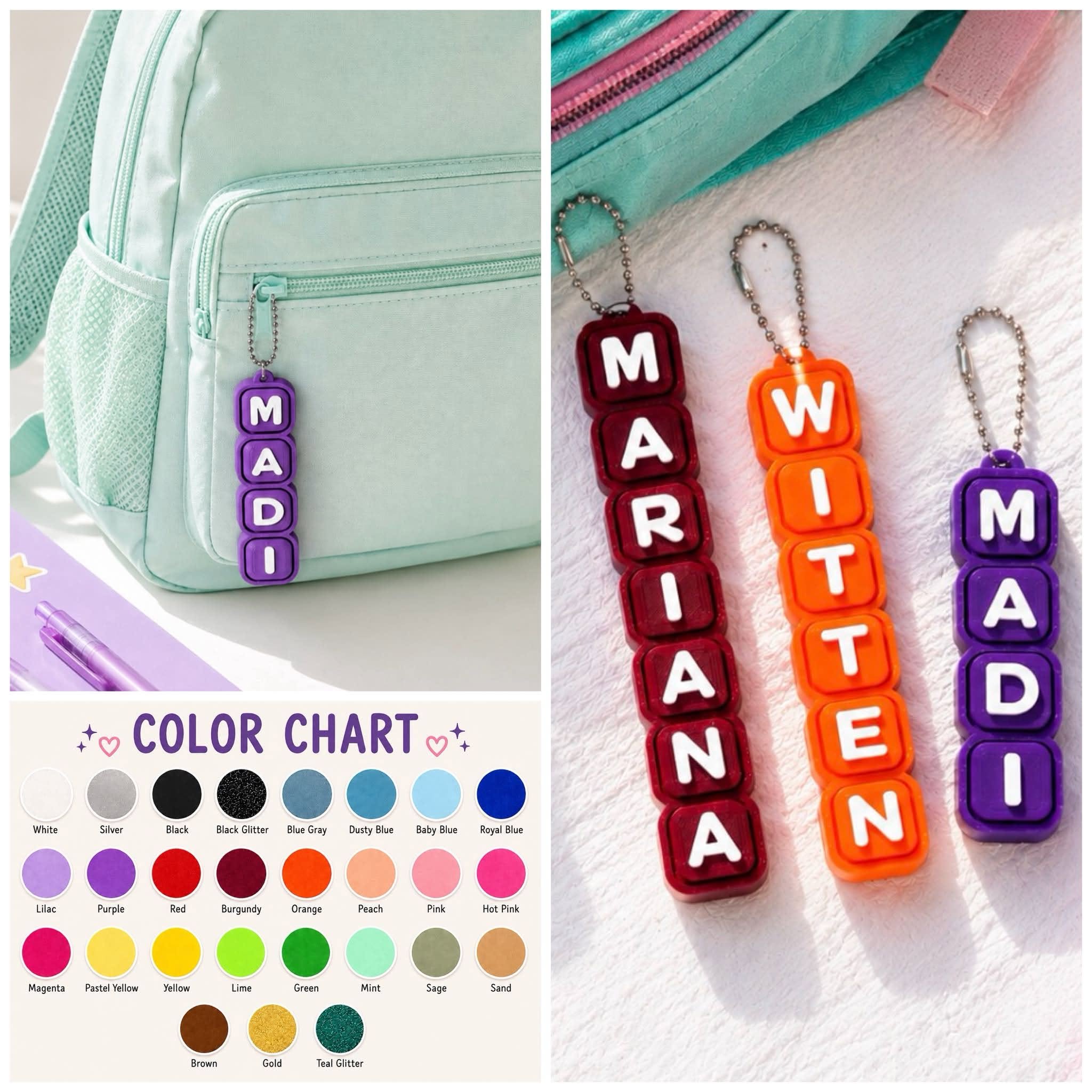 Personalized Name Clicker Keychains
