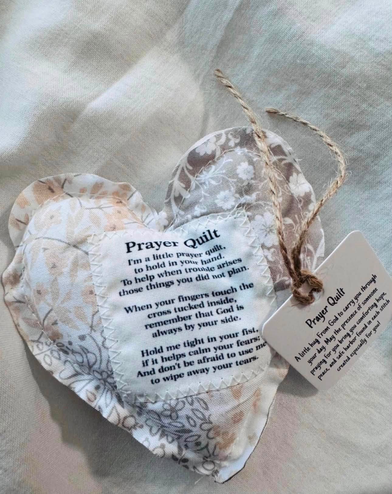 Prayer Quilt + Cross Bracelet Combo