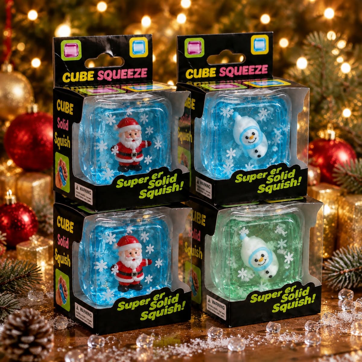 Christmas Snowflake Maltose Cube Squishy