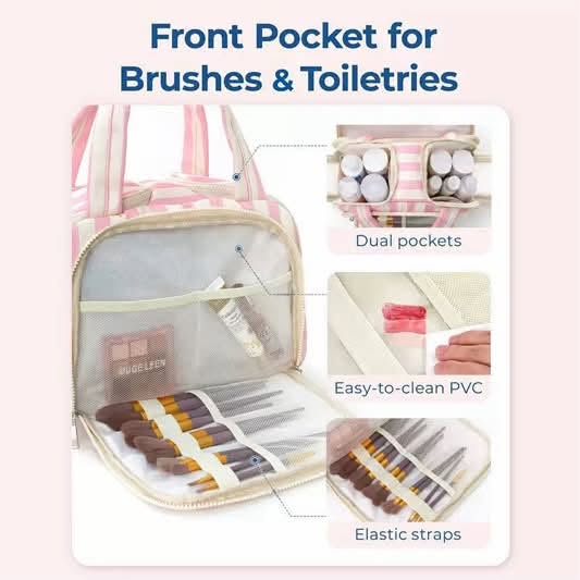 Striped Toiletry Organizing Bag