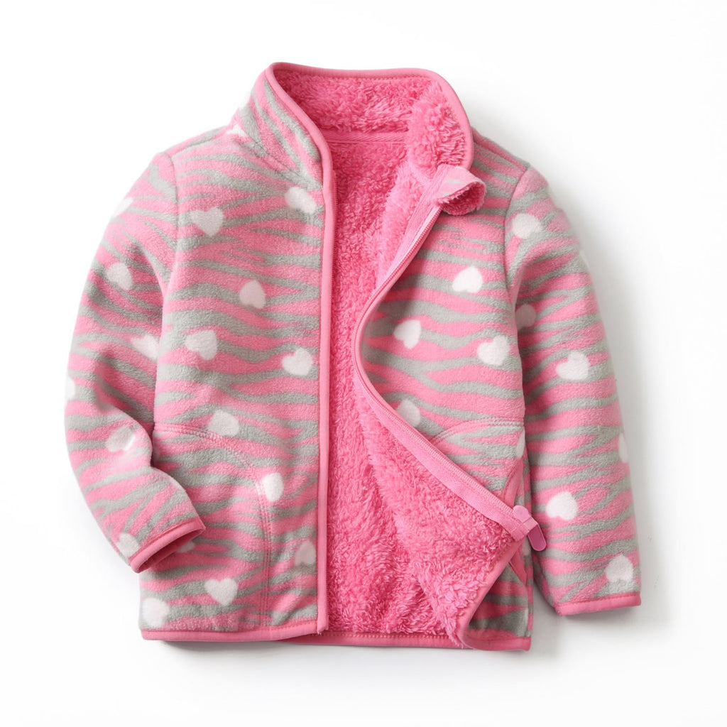 Boys and Girls Fuzzy Full Zip Shacket