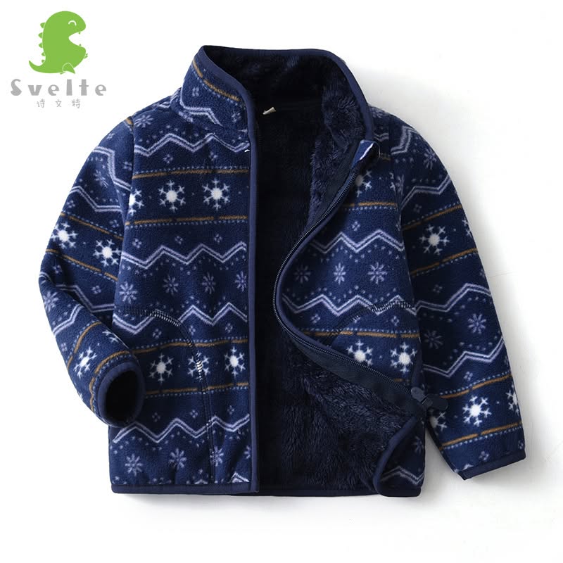 Boys and Girls Fuzzy Full Zip Shacket