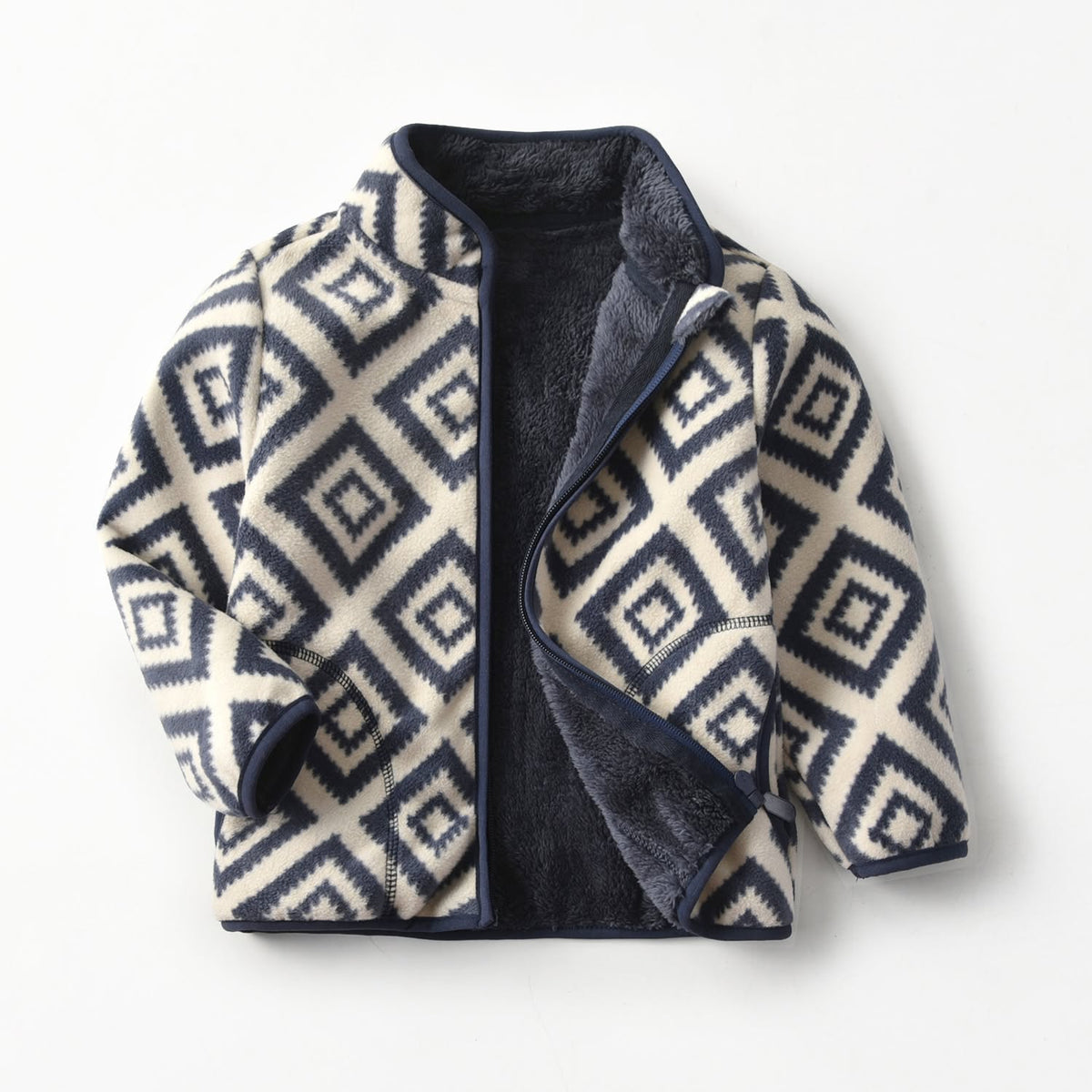 Boys and Girls Fuzzy Full Zip Shacket