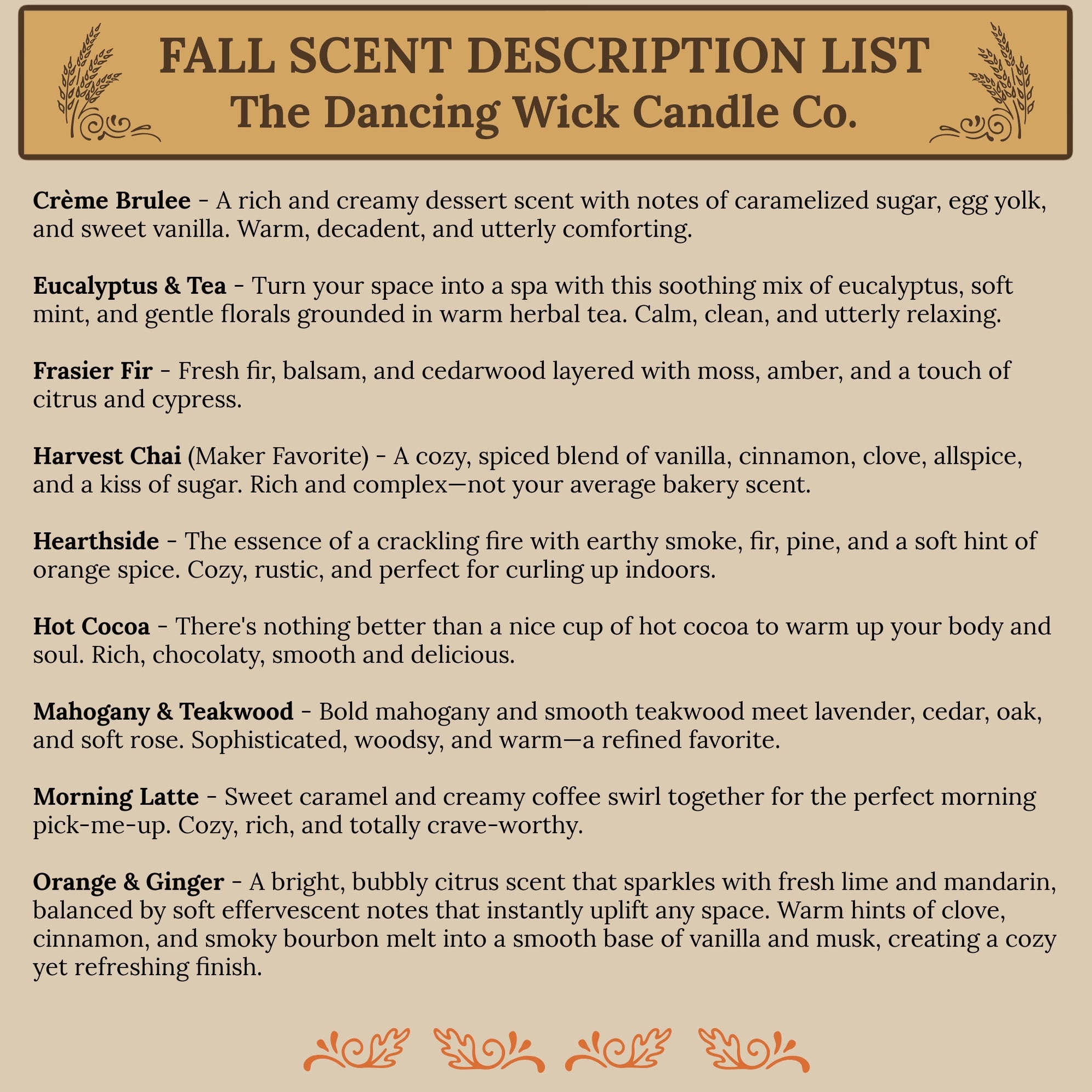 Fall Amber Candles