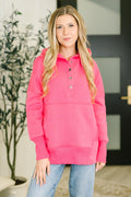 A Million Different Reasons Hooded Pullover in Fuchsia
