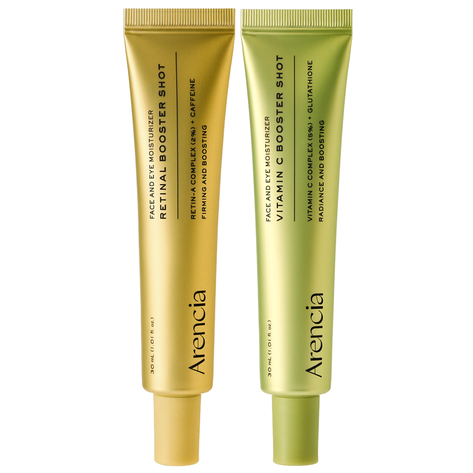 Arencia Booster Shot Skin Renewal Duo - Vitamin C & Retinal  | 1.01 fl oz