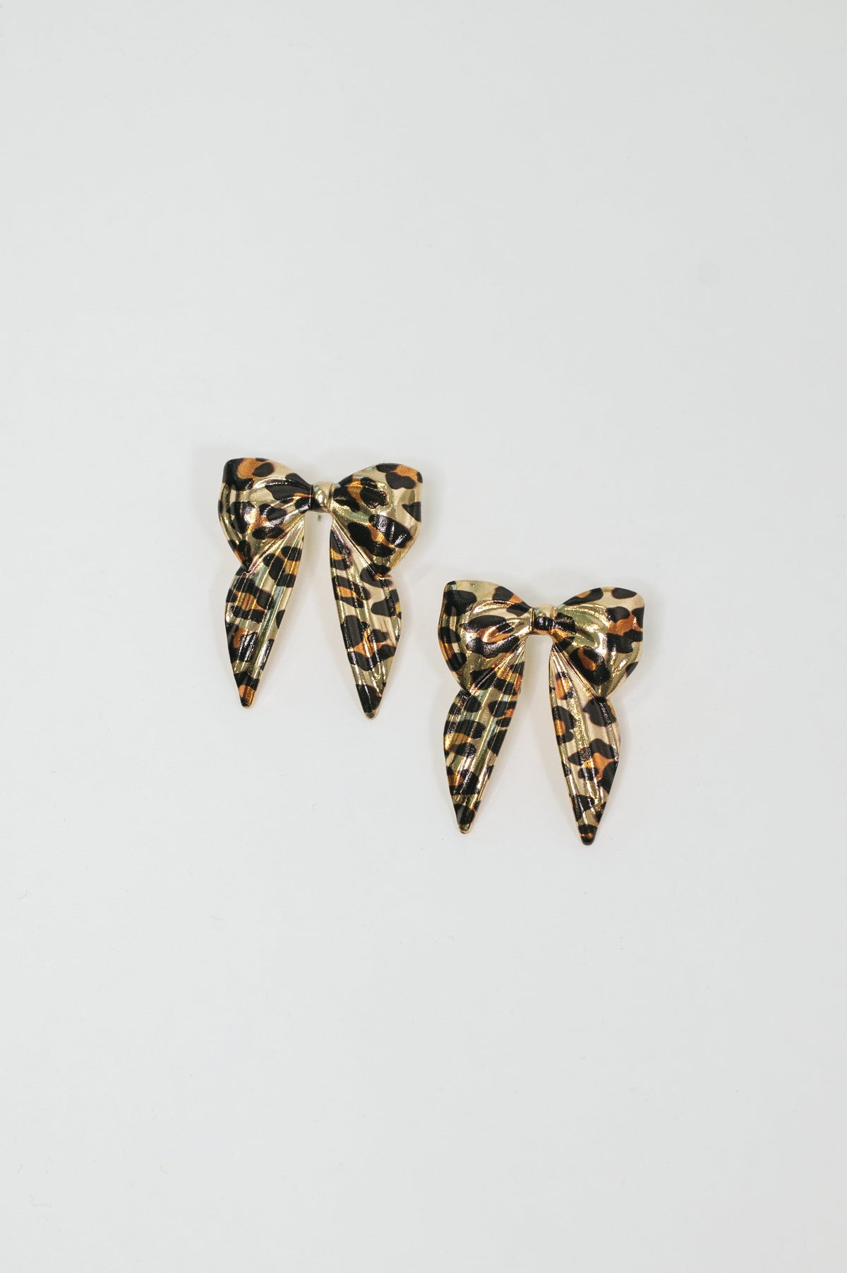 Bow'd & Bold Leopard Print Bow Earrings