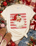 Polka Dot Stripe Santa Tee