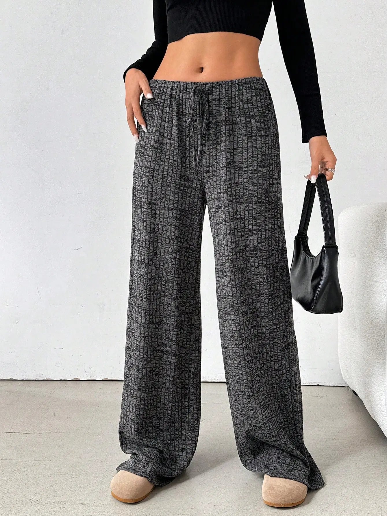 Cotton Wide Leg Lounge Pants