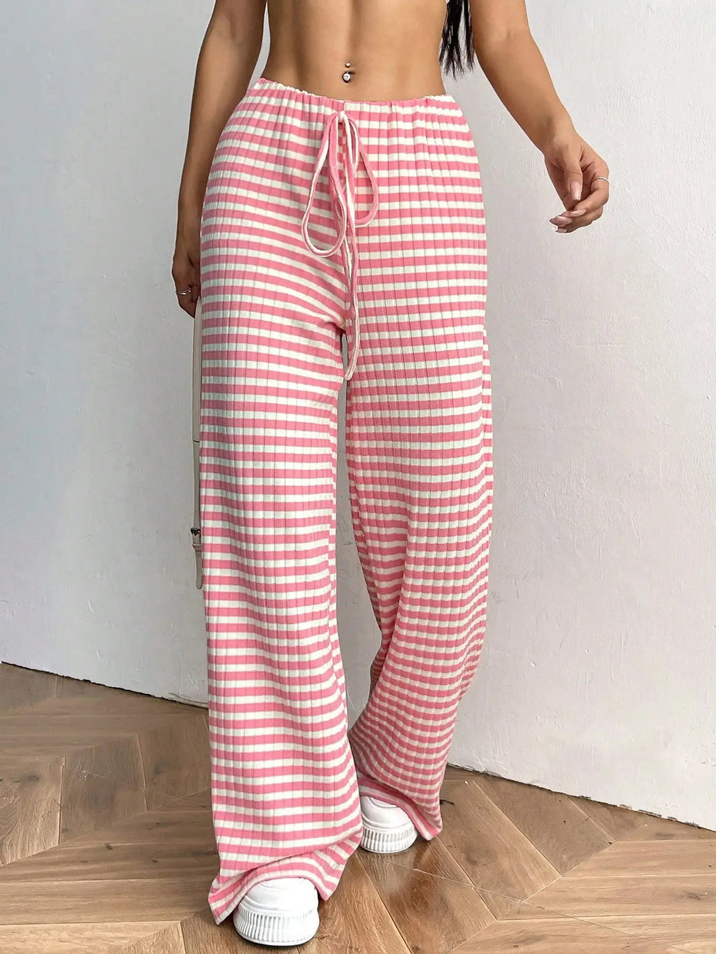 Cotton Wide Leg Lounge Pants