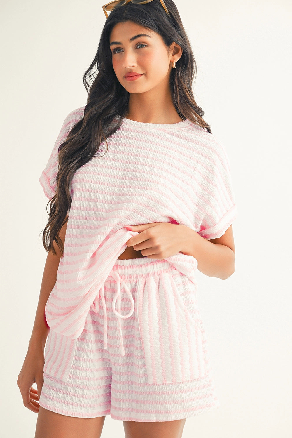 Daily Shift Stripe Print Set