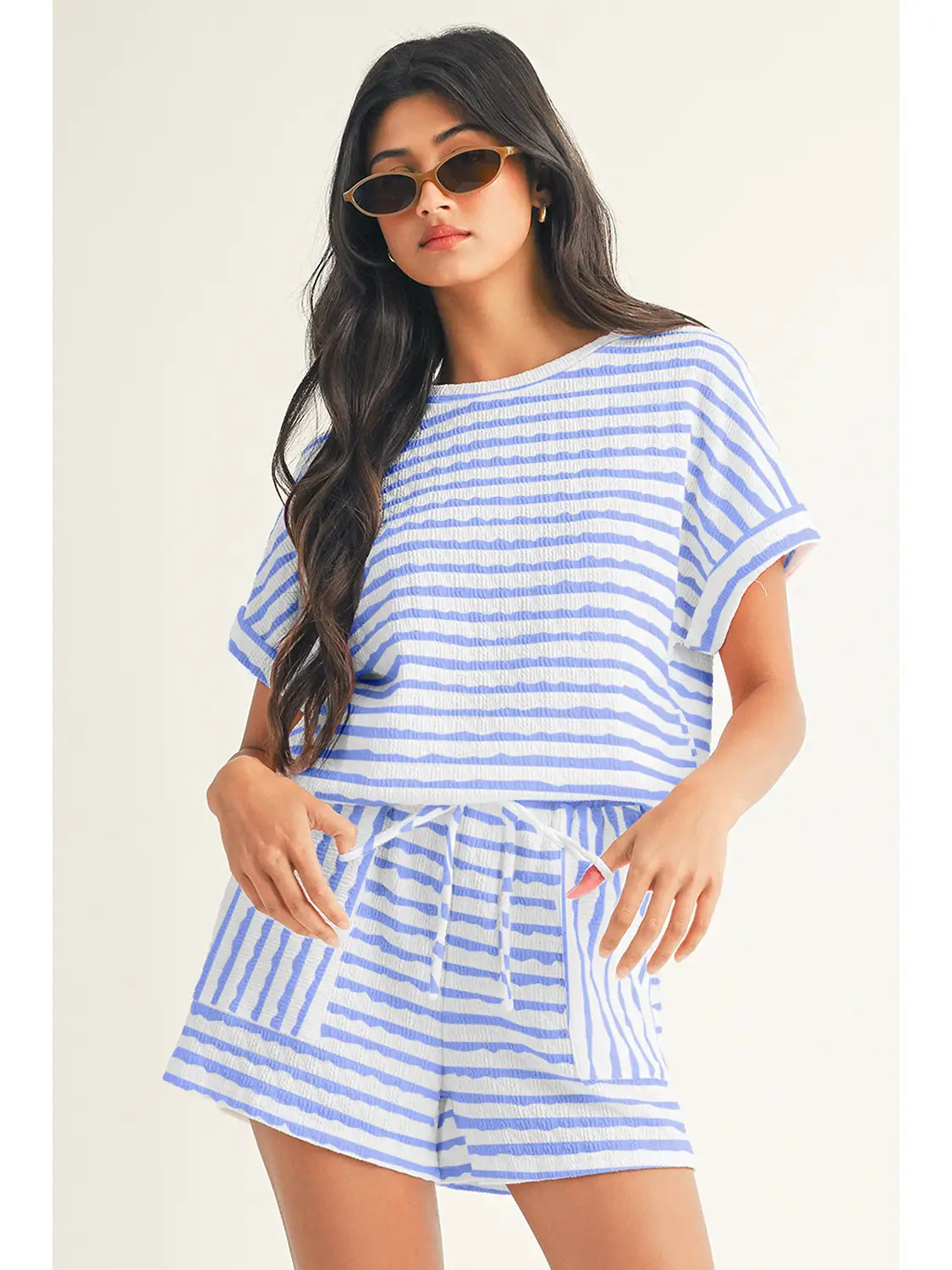 Daily Shift Stripe Print Set
