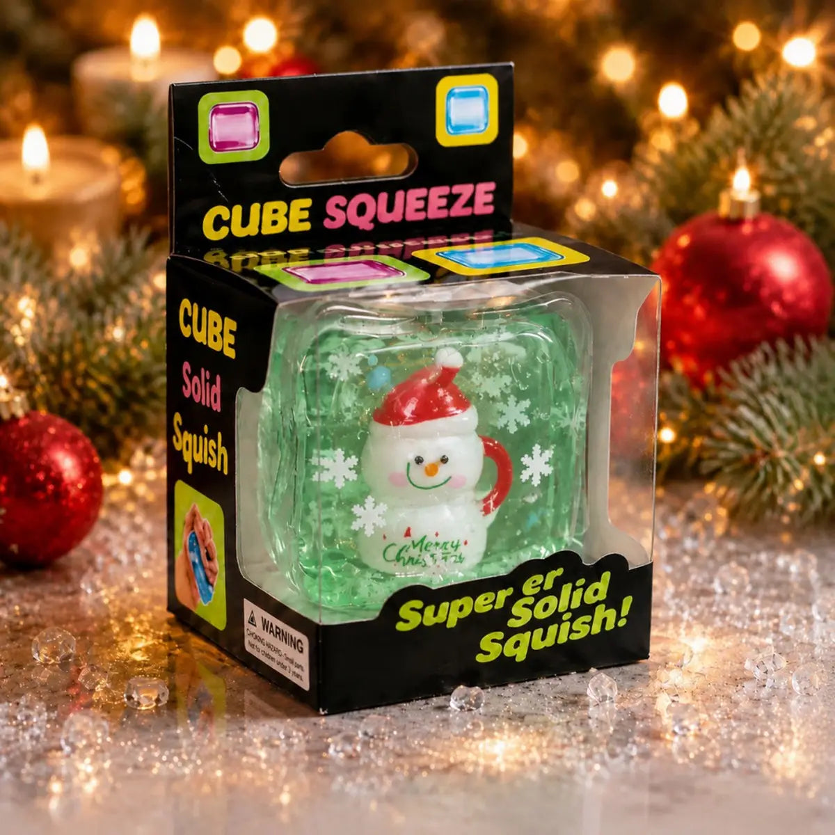 Christmas Snowflake Maltose Cube Squishy