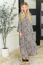 Fiercely Feminine Leopard Print Maxi Dress