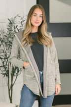First Things First Hooded Cardigan in Neutral