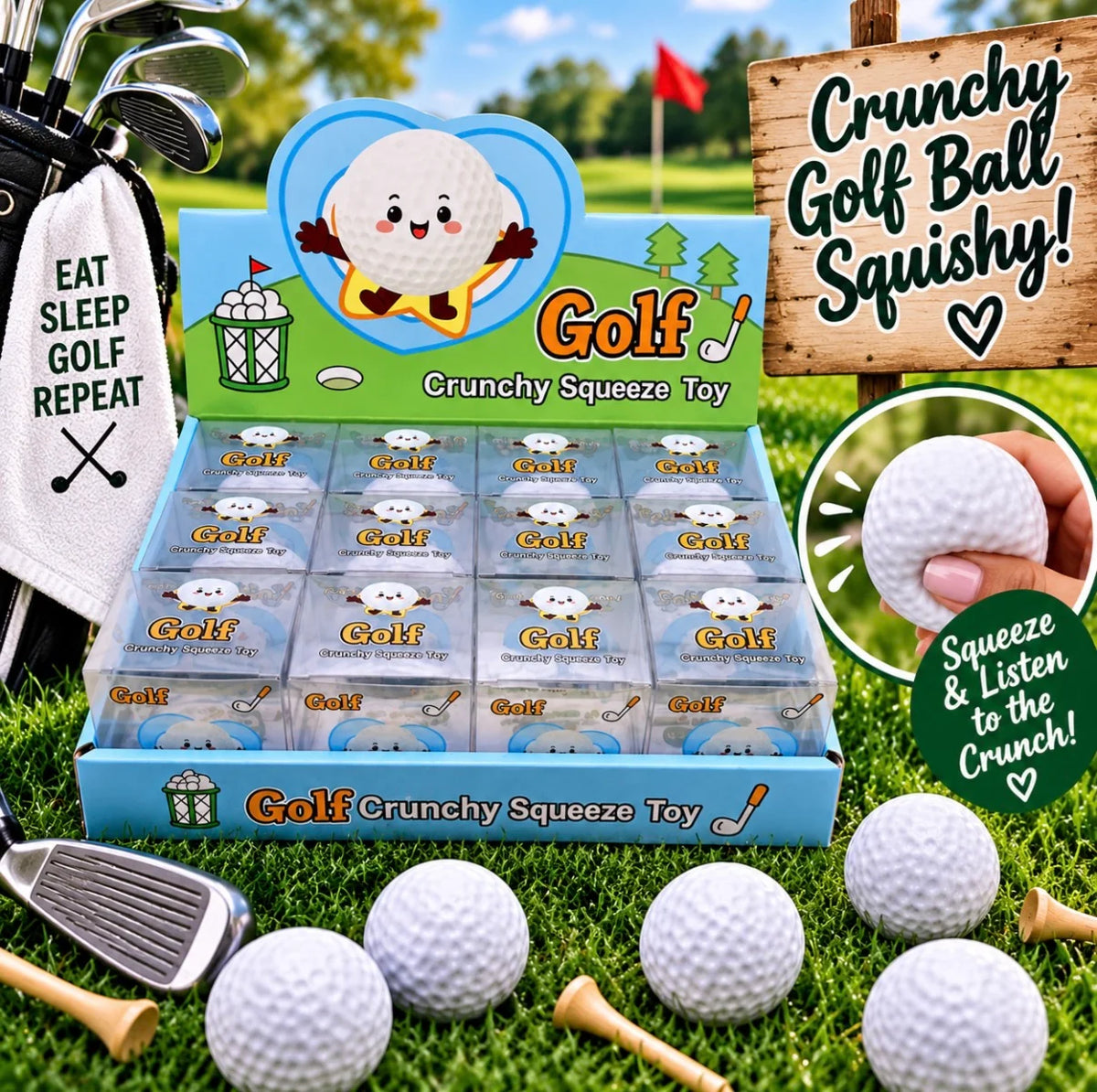 Crunchy Golf Ball Squishy