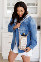 Gotcha Girl Puffer Tumbler Tote in Gold