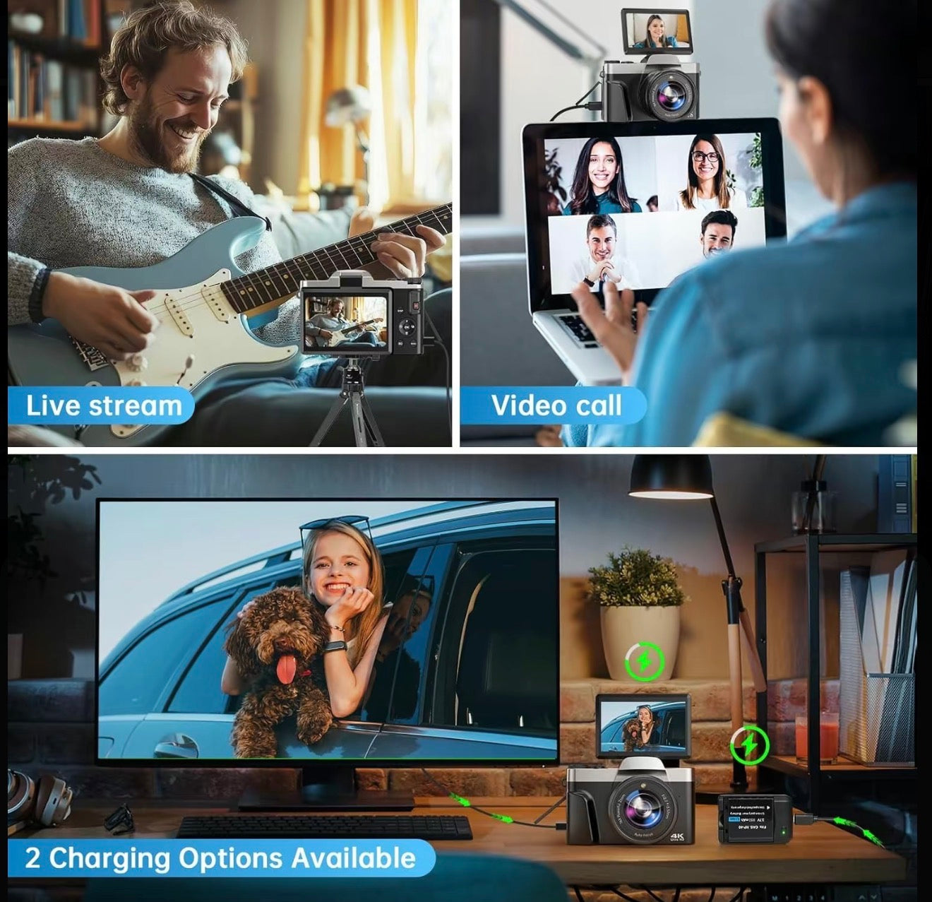 Retro 4K Digital Camera | 180 Flip Screen | Selfie Ready | Vlogging