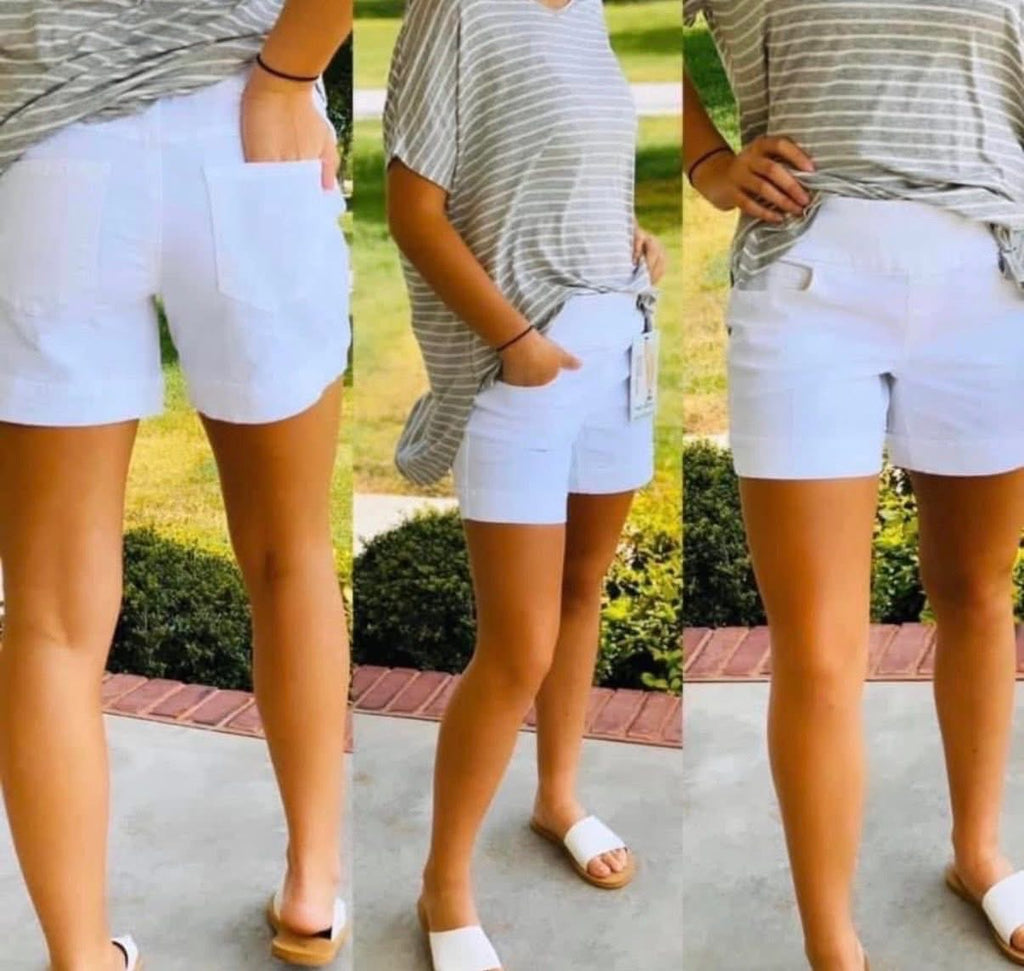 Pull On Denim Shorts