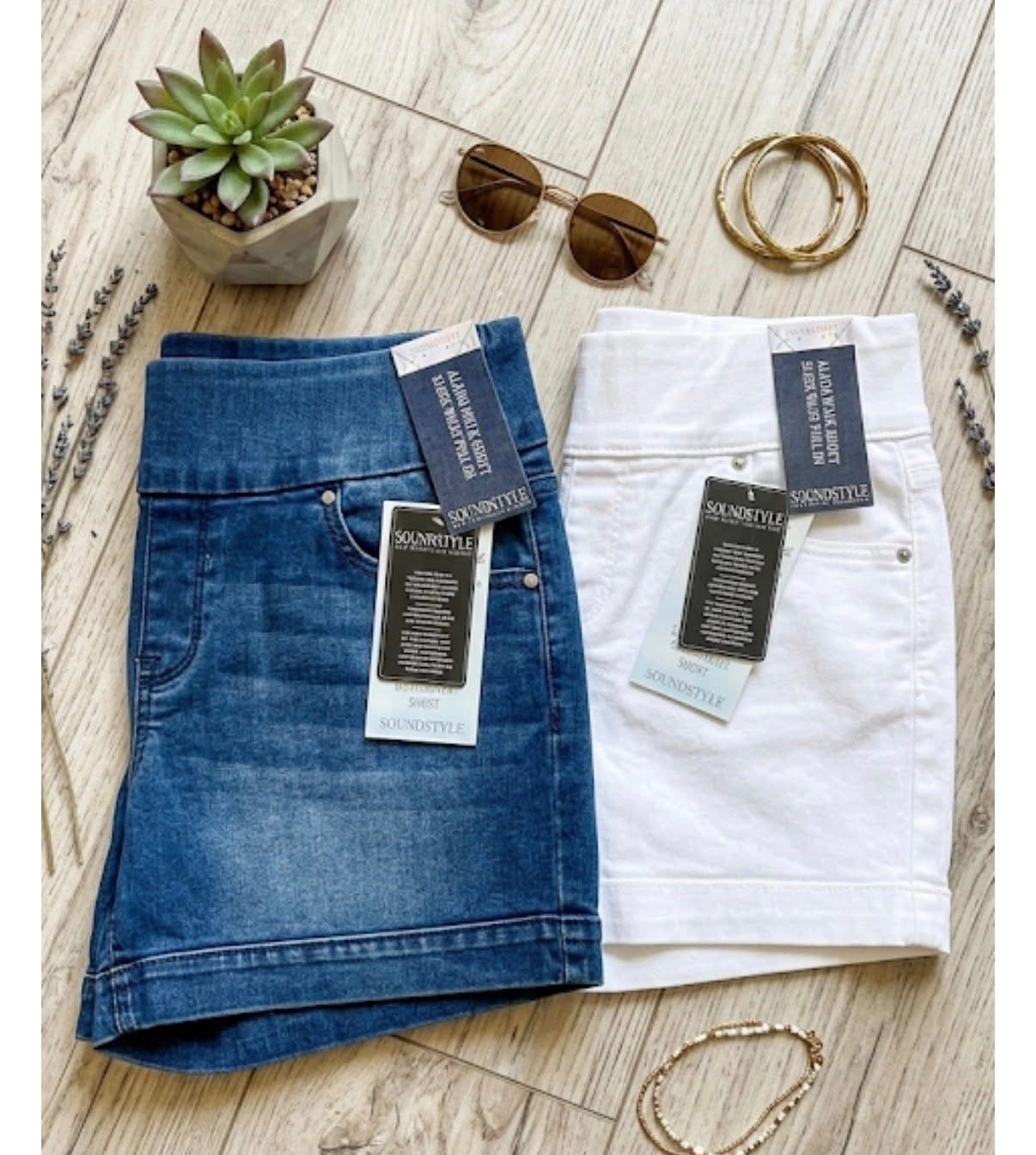 Pull On Denim Shorts