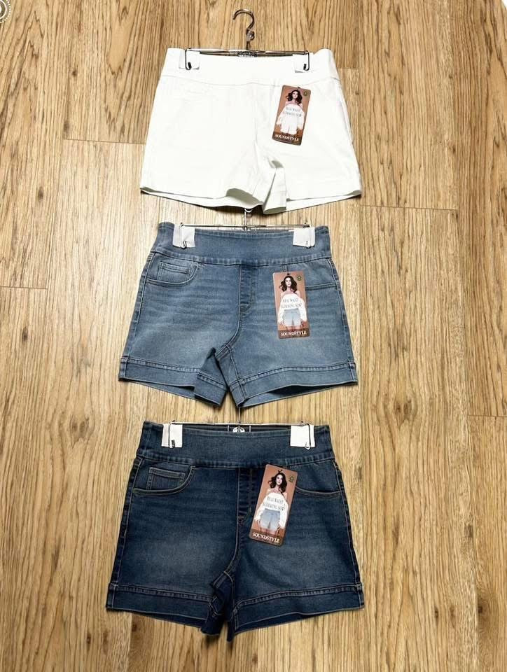 Pull On Denim Shorts