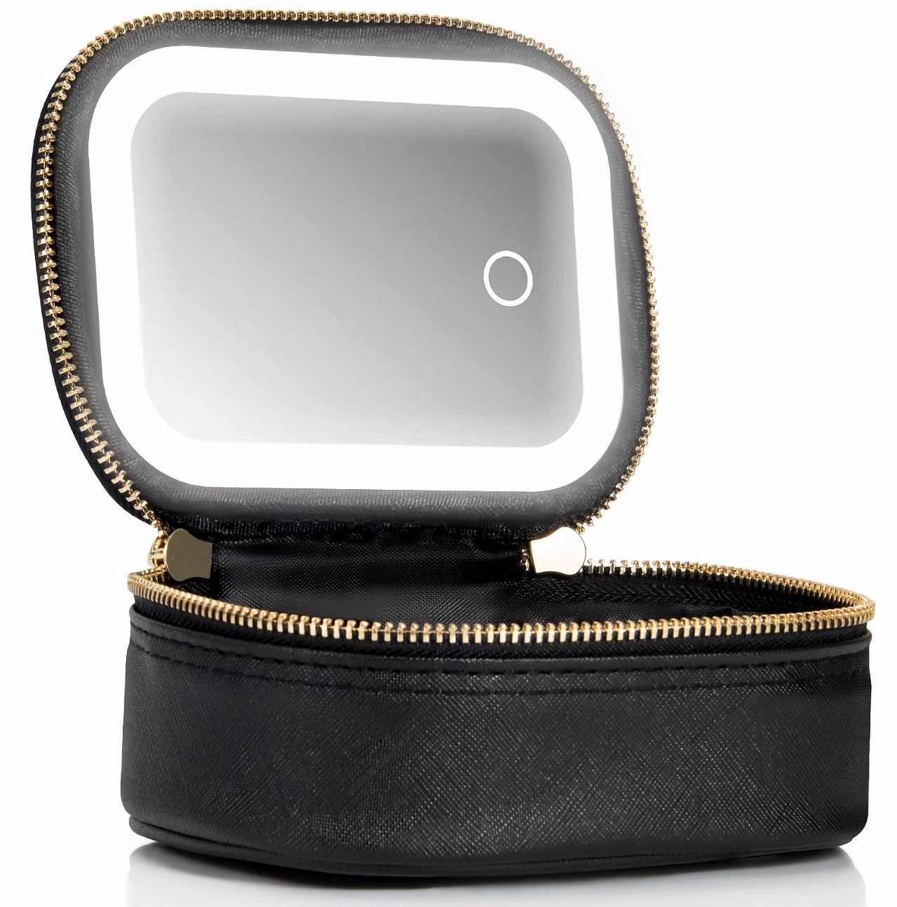 Mini Travel Makeup Bag + LED Light Mirror
