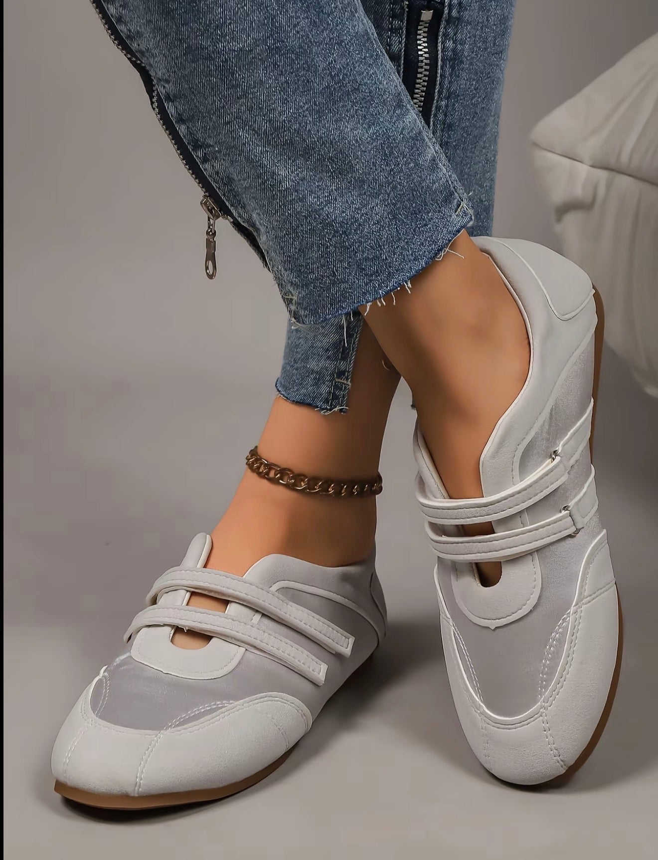 Korean-inspired Mary Jane Magic Tape Ballet Flats