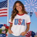 USA ringer tee