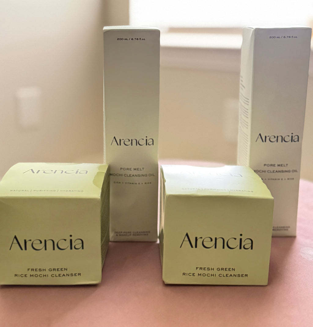 Arencia Pore Melt Double Cleansing Duo - Gentle Cleansing Oil & Fresh Green Rice Mochi Cleanser