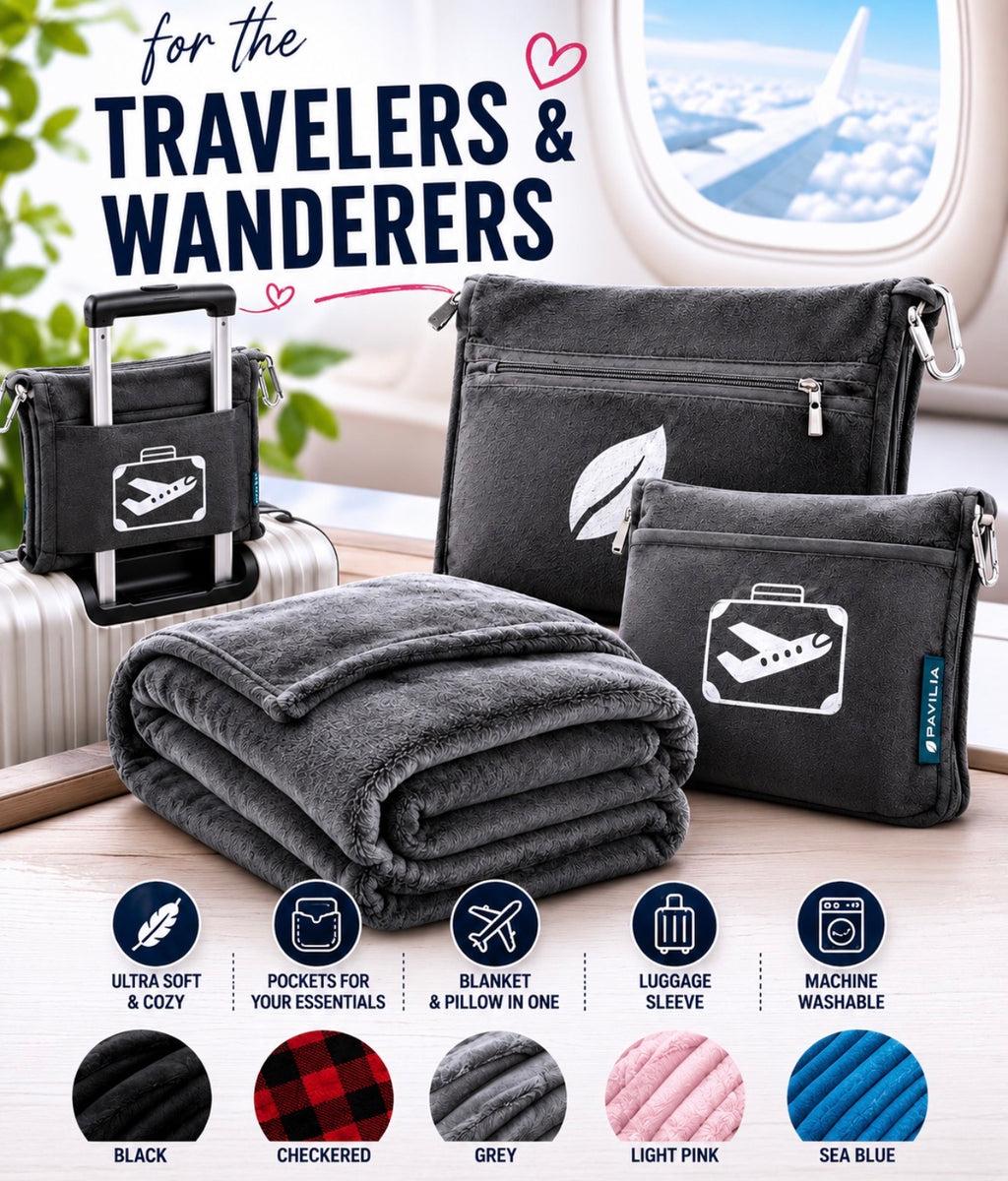 Travel Blanket Pillow