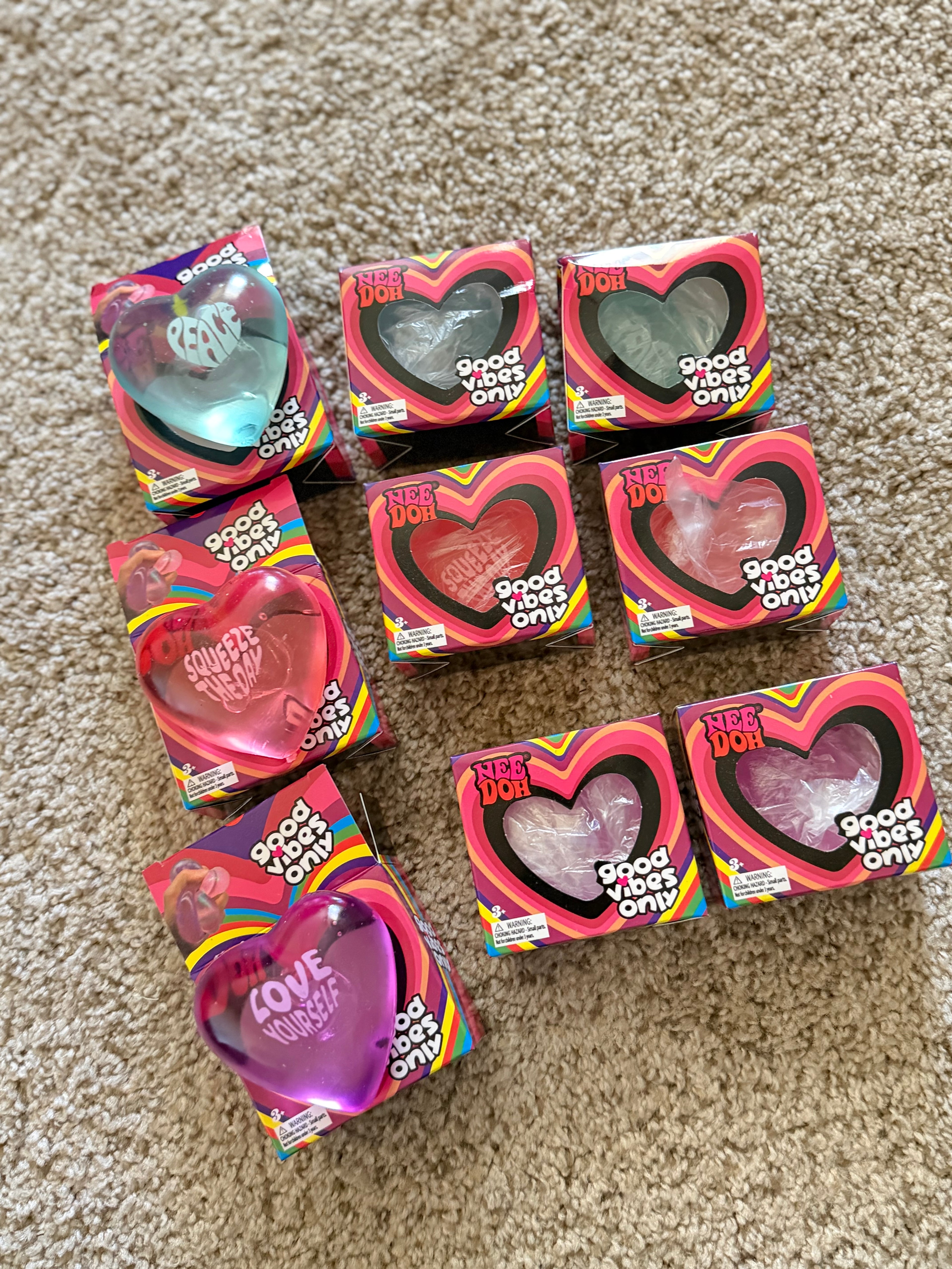 Good Vibes Squishy Hearts
