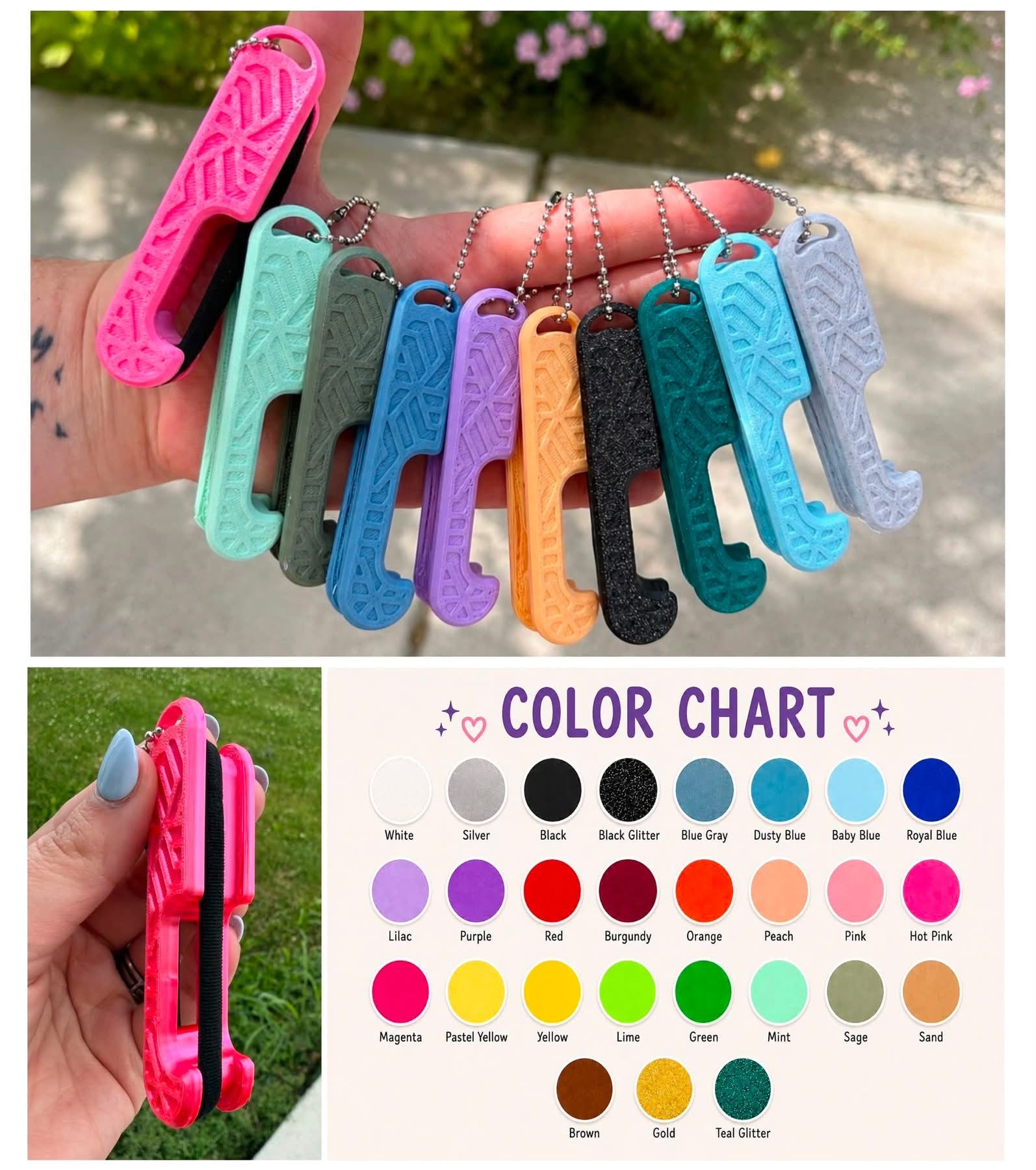 Hair Tie Keychains