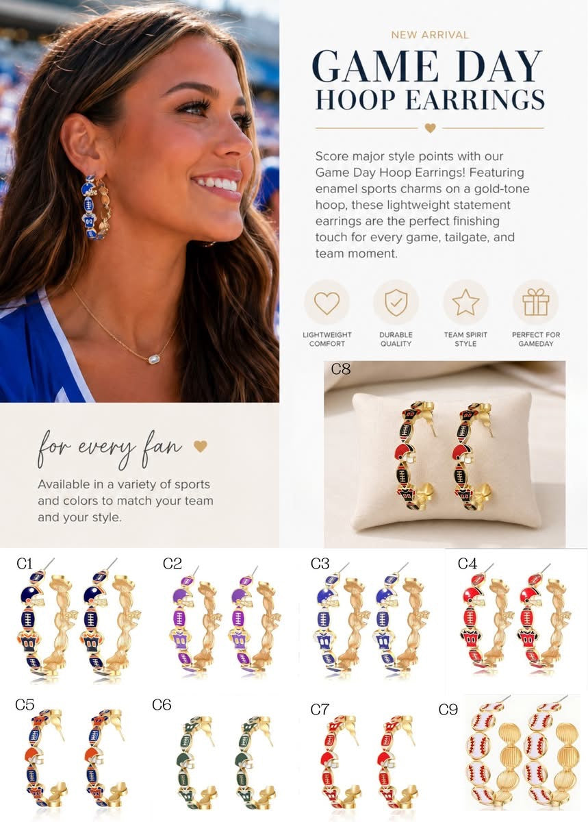 Game Day Hoop Earrings