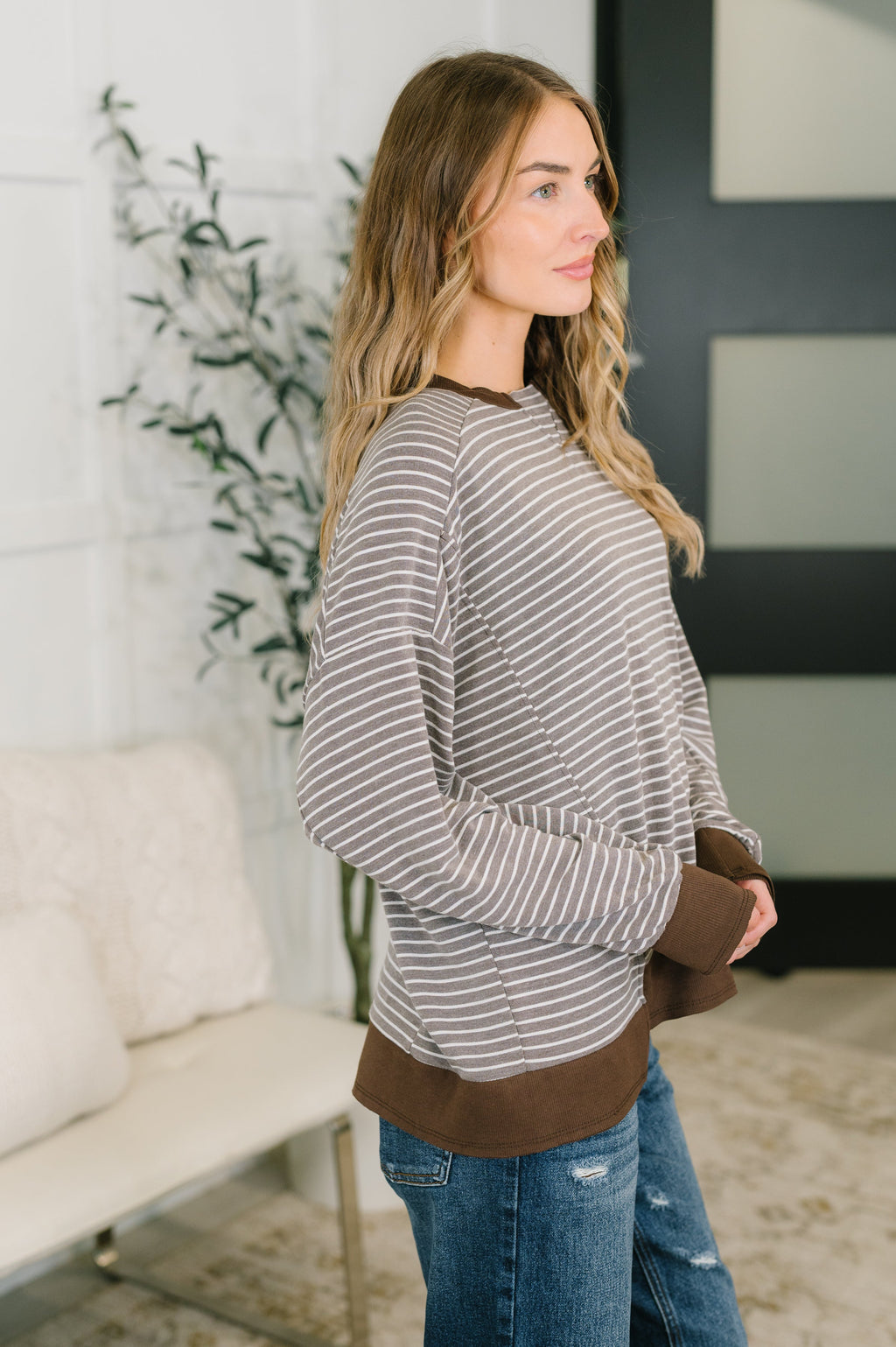 Leafy Breeze Relaxed Sweater Top