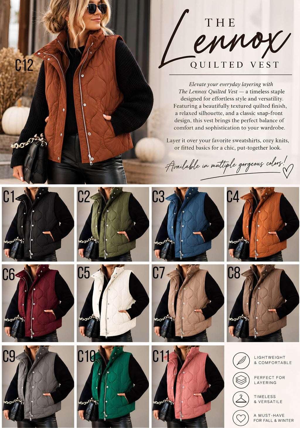 The Lennox Quilted Vest