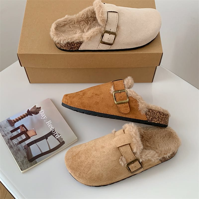 The Rachel Faux Fur Clogs