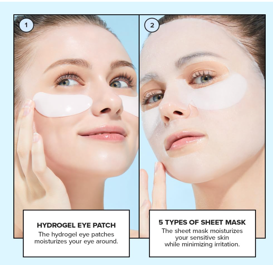 The Little Luxe Robe + FREE Korean Skincare Eye &amp; Face Mask Set